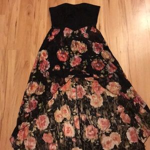 High Low Floral Lace Dress